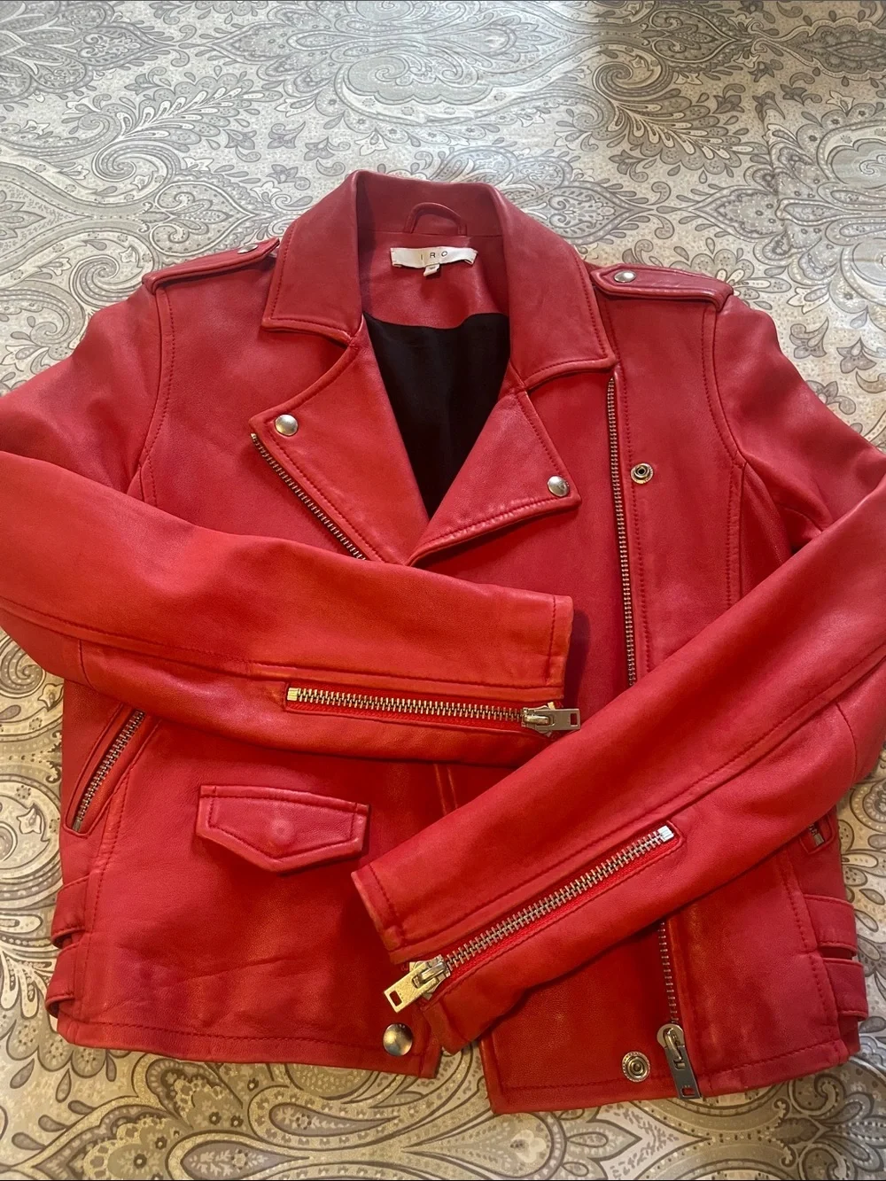 IRO Red Moto Jacket
